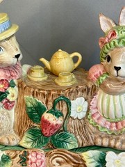 1990s Fitz and Floyd Bonnet Hill Butter Dish