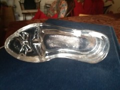 Sarner Crystal ~ Switzerland ~ Glass Slipper / Shoe Trinket Dish ~ Free UK P&P
