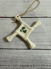 Liffey St. Brigid’s Cross Shamrock Ornament and Irish Angel St Patrick’s Day