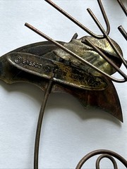 Vtg 1974 ENESCO Imports 3D Metal Wall Decor Art Sculpture Cafe Bar Theme