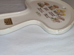 Mushroom Ceramic Wall Decor/Spoon rest Avon Hand-Painted 1980 Mushroom Shrooms