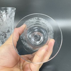 Vintage Viking Glass PRELUDE Etched Clear Footed Glasses Cups Tumblers Set 2