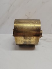 Vintage 1930s Art Deco Brass Wood Coil Spiral Revere Rome NY Bookend Fred Farr