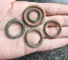 Celtic Ring Proto Money Ancient Currency Bronze Antique Metal Detecting Find (2)