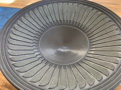 Haeger Vintage Black Matted Pottery Serving Bowl with Sculpture Inside Design