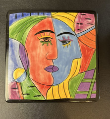 Muzeum Ceramic Tile/Plaque – Cubist Picasso Style