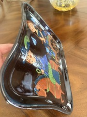 JAKOB STUCKI Switzerland Folk Art 12” Pottery Plate Tray Marked