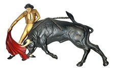 VNTG 1968 Syroco Dart 7126 Matador Bullfighter & Bull Plastic Wall Plaque 32×20”