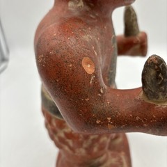 Large Pre-Columbian Replica Clay Ceramic Painted Altarpiece Maize Man God