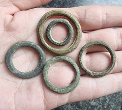 Celtic Ring Proto Money Ancient Currency Bronze Antique Metal Detecting Find (2)
