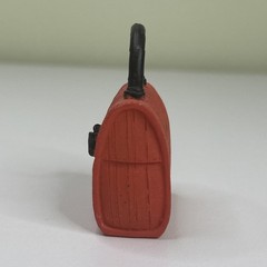 Decorative Ceramic Purse -Finely Detailed Orange -2”x2.5” Black Bow & Handle