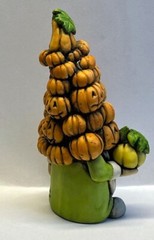 Harmony Kingdom Artst Neil Eyre Designs Halloween Fall Pumpkin Patch Stack Gnome