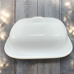 White Stoneware Ceramic Caviar Dish Container Butter Dish 4inch Restaurant Ware
