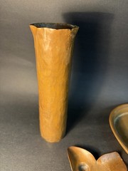 3 Copper Pieces Vase Tray & Star Shaped Decoration