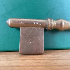 Vintage Large Solid Brass Skeleton Key Decorative Paperweight 6.5″ Gothic Retro