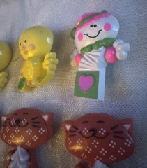 Avon fragrance glace pins Turtle gingerbread cat Chick Jack in the Box Lot of 9