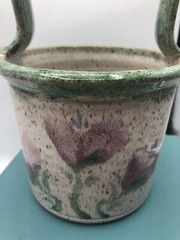 Original 😊 Parsley Artisan Pottery Magnolia Basket Fun