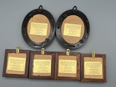 Set Of 6 Pat Collins London Vitreous Enamel On Copper Framed Miniature Pictures
