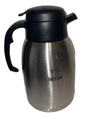 Service Ideas Stainless Steel 2 Liter Insulated Carafe Milk Drink Server