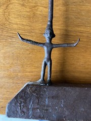 Candle Holder Candelabra Abstract Sculpture Metal Art Modernist Mid Century Mcm