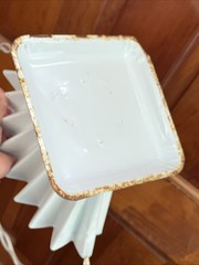 RARE Vintage White Metal Graveside Funeral Flower Basket 22″ Fan Beautiful!