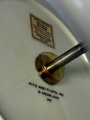 Vintage 1975 Fitz & Floyd Yellow 2-Tier Serving Tray