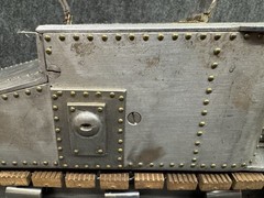 Vintage c1950 Electric Steel Military Tank Homemade Craftsman Little Willie READ