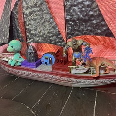 Rare Metal Brutalist Sailboat: Vintage Folk Art, Unique Metal Sailboat 30.5″x14