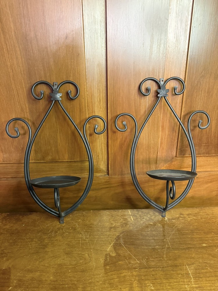 Longaberger Wrought Iron Wall Sconces Set of 2