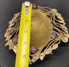 Copa Collection Made in Brazil Brutalist Style Metal and Gems Trinket Dish Soap
