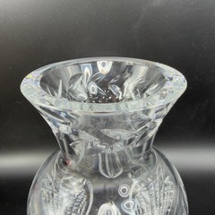Waterford Lead Crystal Wedding Heirloom Vase Wedge Cut Discontinued Heavy Clear