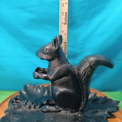 Vintage Aluminum Cast Squirrel Collectible Nut Cracker Black