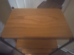 LONGABERGER WROUGHT IRON 5 TIER STAND SHELF w/ 5 WOOD SHELVES (BEAUTIFUL COND)