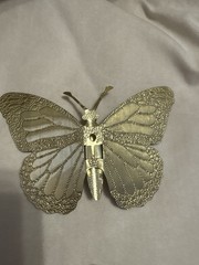 Set Of 3 Home Interior Gold Metal Butterflies Gallery Wall Accent Art Decor