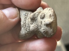 RARE AUTHENTIC PRE-COLUMBIAN VALDIVIA HUMAN EFFIGY CLAY FIGURE, ECUADOR STATUE