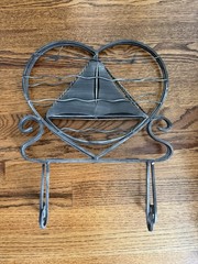 Nautical Sailboat Boat Metal Magazine Rack Holder Nautical Decor