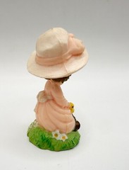 Hallmark Merry Miniatures Easter Spring Girl With Baby Chicks 1975