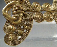 Pre Columbian STYLE Tairona Tumbaga Noserings Converted Belt Buckle ca. 20th c.