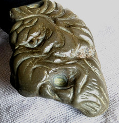 300 BC Ancient Roman Carved Engraved Gemstone Pendant Medallion Amulet Lion Head