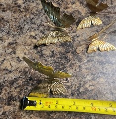 Vintage Pr Swan Cattails 5 Butterflies Wall Decor Home Interiors Wood Metal MCM