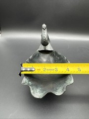 VTG Maitland Smith Hand Made Bronze Shell Footed Serpent Fish Trinket Dish Art