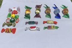 Hand Blown Glass Candy Pieces Small Colorful Art Glass Various Sizes Lot of 15