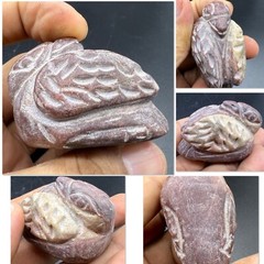 Natural Jasper Stone Rare Unique A Bird Figured Statue Beads