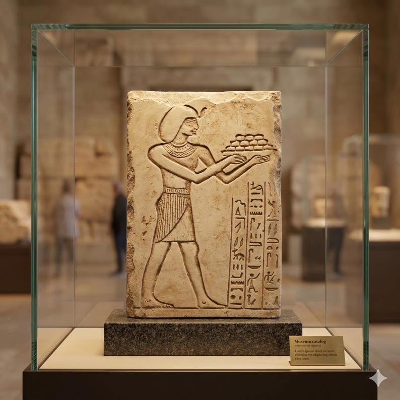 Pharaonic Relief Plaque Ancient Hieroglyphic Decor Sacred Collectible Artifact