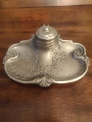 Antique Victorian probably late 1890s? Art Nouveau ink well