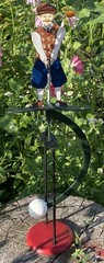 Vintage Teeter. Golfer, Metal. Unmarked. Cast Iron?