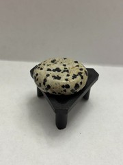 Polished Dalmatian Jasper gemstone 1.25”