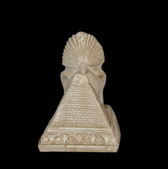 Ancient Egyptian Sphinx Statue Rare Pharaonic Pyramid Stone Guardian Artifact BC