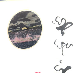 Chinese Jasper Picture Scholar Dream Stone Framed