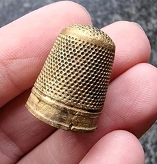 Georgian Thimble 18th Century Brass 21x16mm Antique Metal Detecting Find
